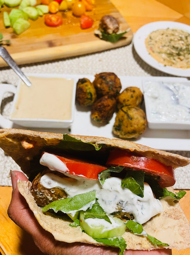 Spinach Falafel Sandwich